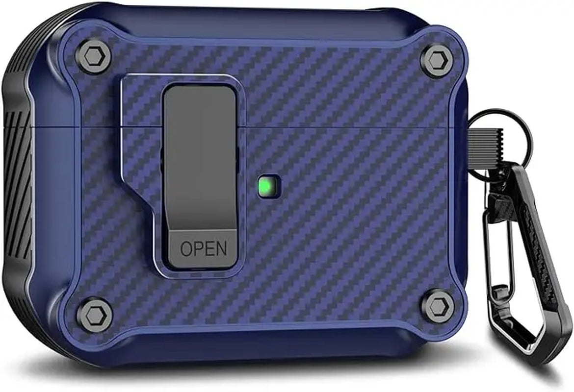 Airpods Pro (2Nd/1St Gen, 2023/2022/2019) Case with Auto Secure Lock, Compatible with Airpods Pro 2 (Usb-C/Lightning Cable)