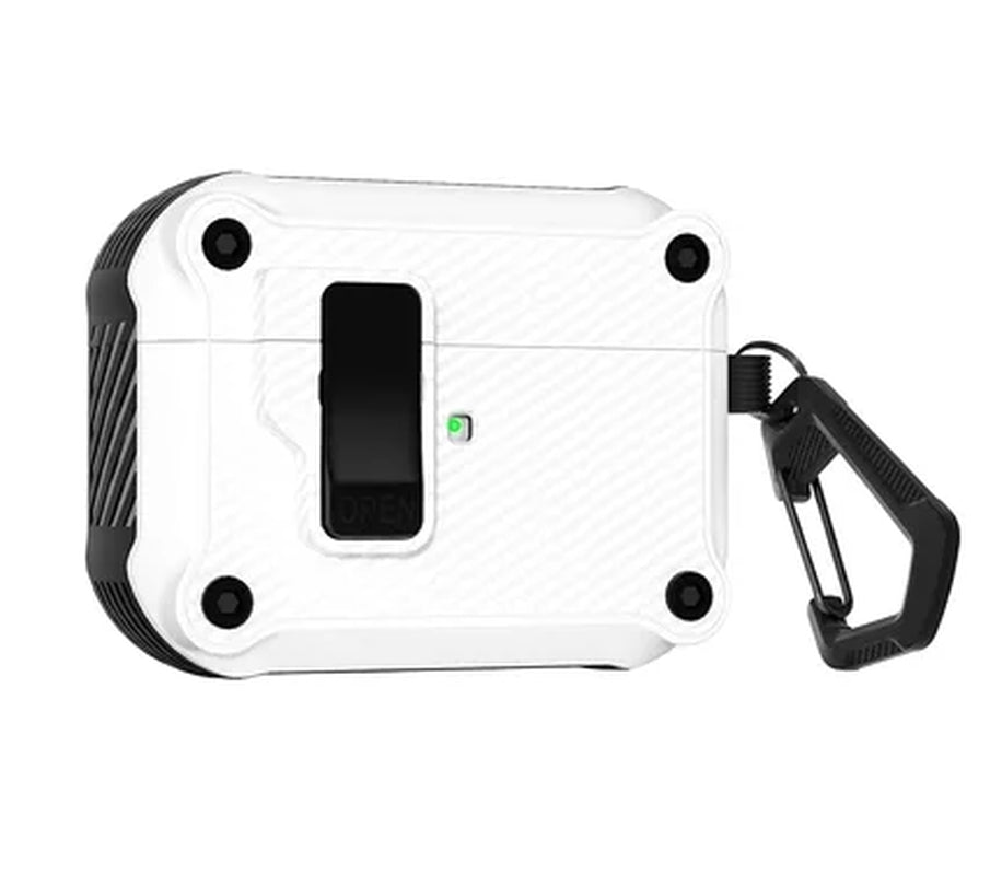 Airpods Pro (2Nd/1St Gen, 2023/2022/2019) Case with Auto Secure Lock, Compatible with Airpods Pro 2 (Usb-C/Lightning Cable)