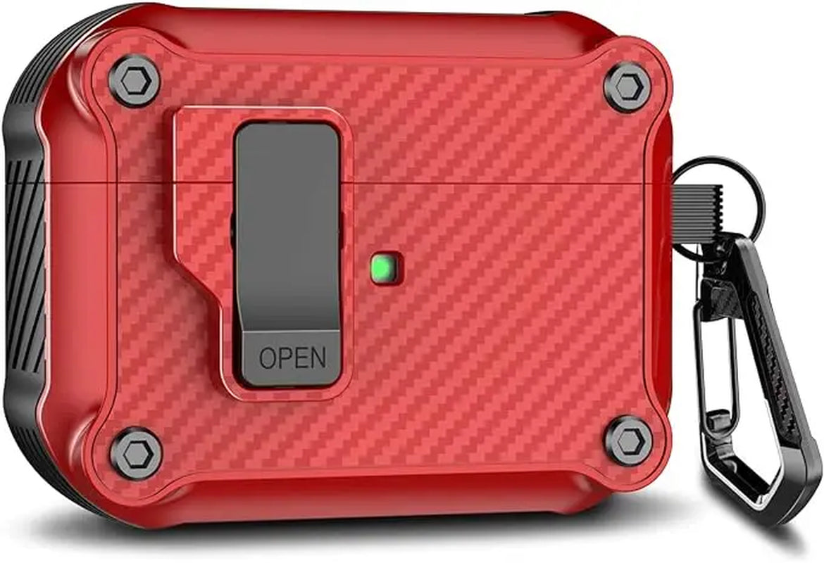 Airpods Pro (2Nd/1St Gen, 2023/2022/2019) Case with Auto Secure Lock, Compatible with Airpods Pro 2 (Usb-C/Lightning Cable)