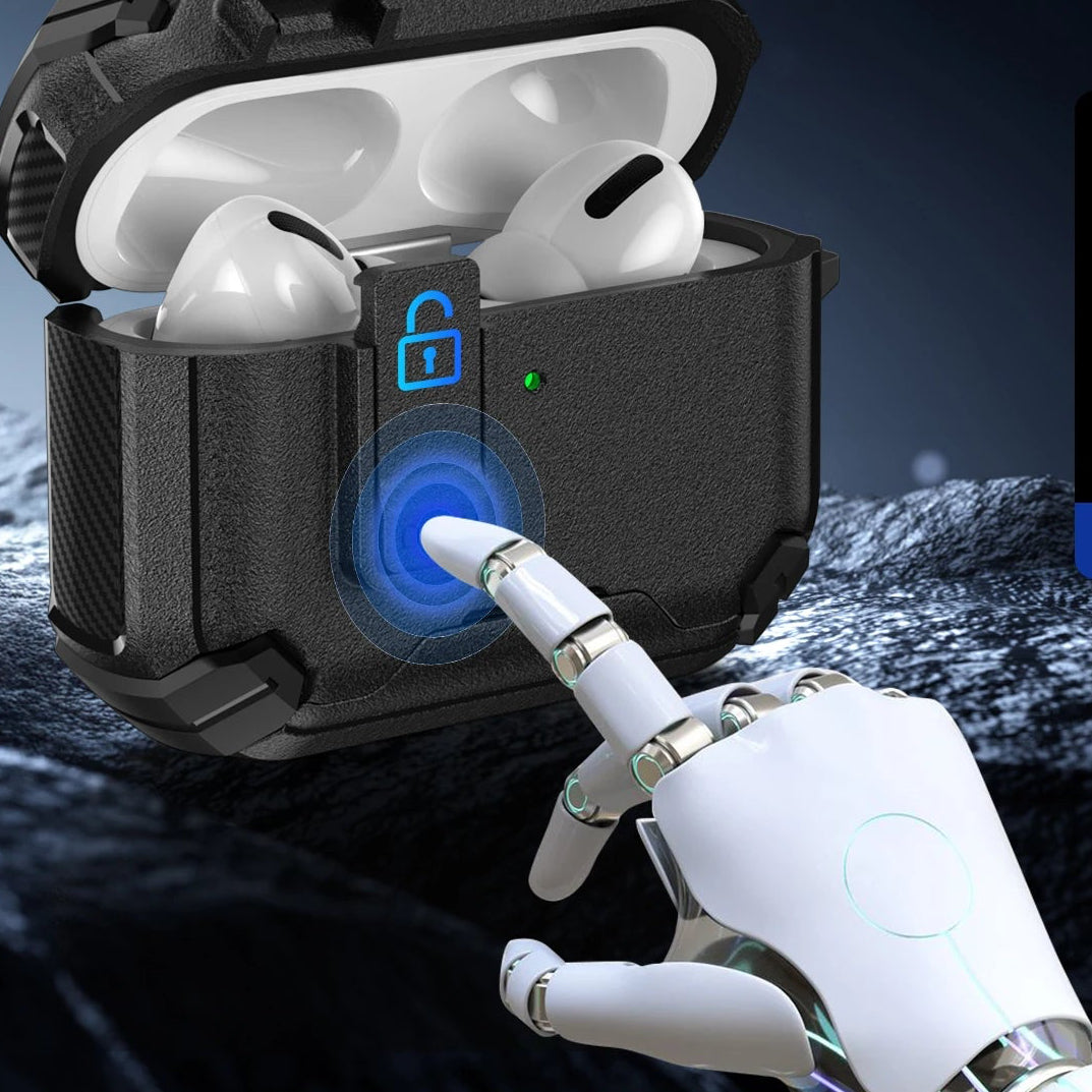 New Security Lock Case for Airpods Pro 3 Pro2 Pro 4 Cover TPU PC Phone Stand Design Protective Cases Fundas Earphone Accessories