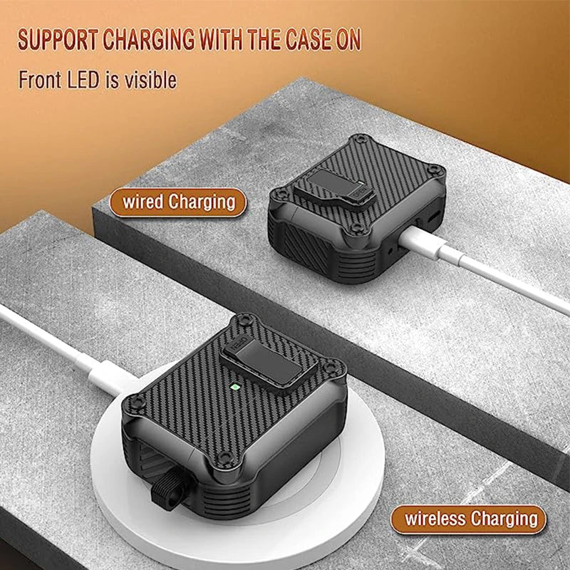 Airpods Pro (2Nd/1St Gen, 2023/2022/2019) Case with Auto Secure Lock, Compatible with Airpods Pro 2 (Usb-C/Lightning Cable)